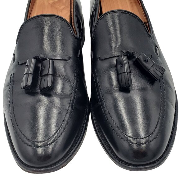 Allen Edmonds Grayson Dress Shoes Mens 10D Black Leather Classic Tassel Loafers - Picture 2 of 15